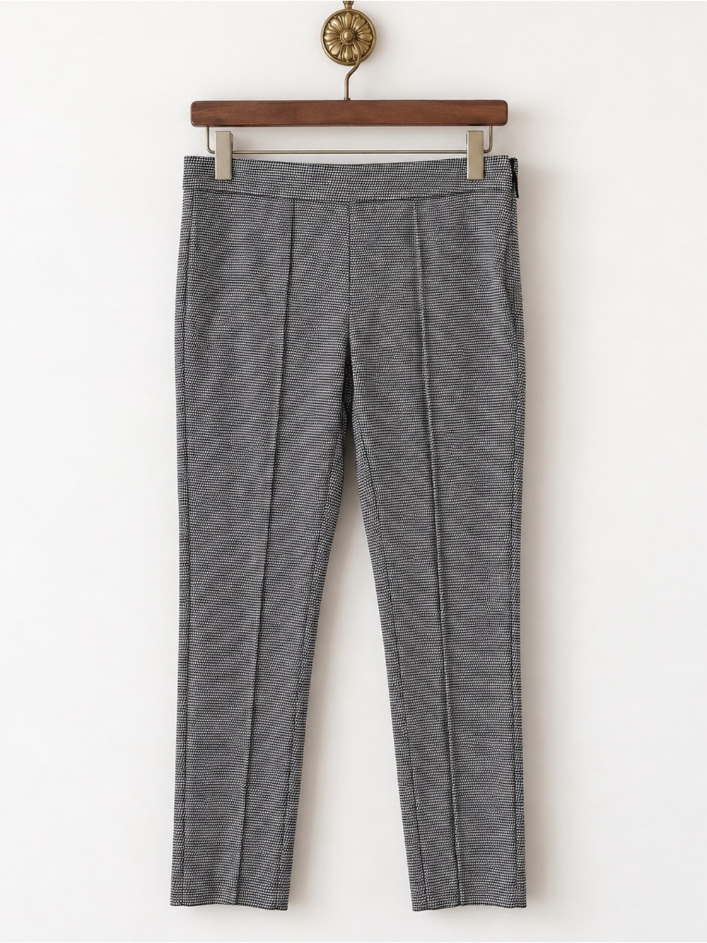 Dalia Stretch Micro-Pattern Ankle Pants – Size 2